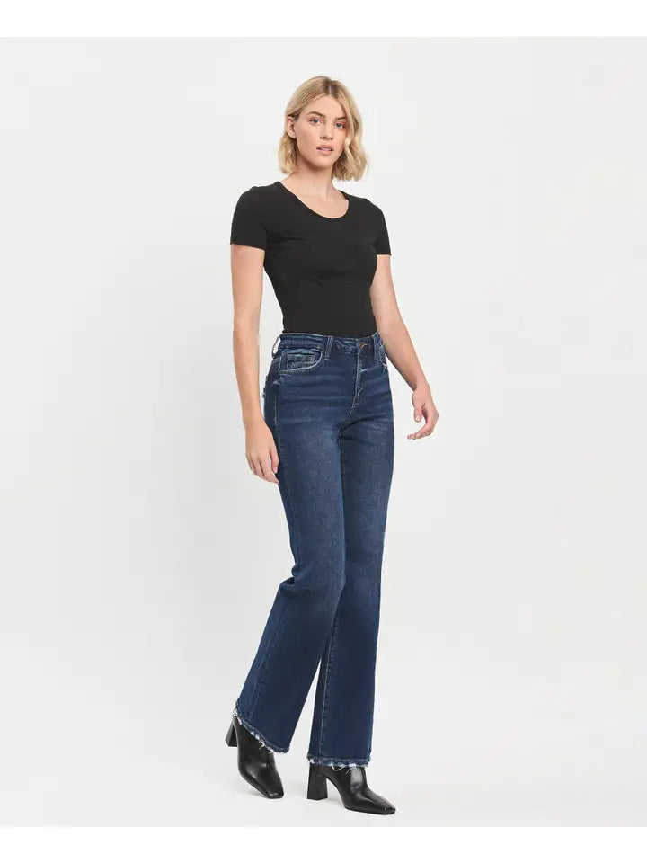 Bella High Rise Relaxed Flare Vervet Jean