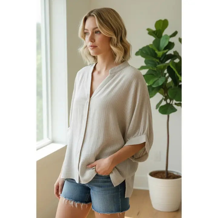 Best Linen Top - Oatmeal