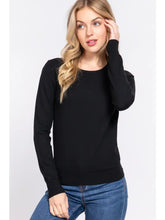 Load image into Gallery viewer, Black Crew Neck Sweater
