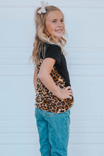 Load image into Gallery viewer, Girl Black Leopard Tee
