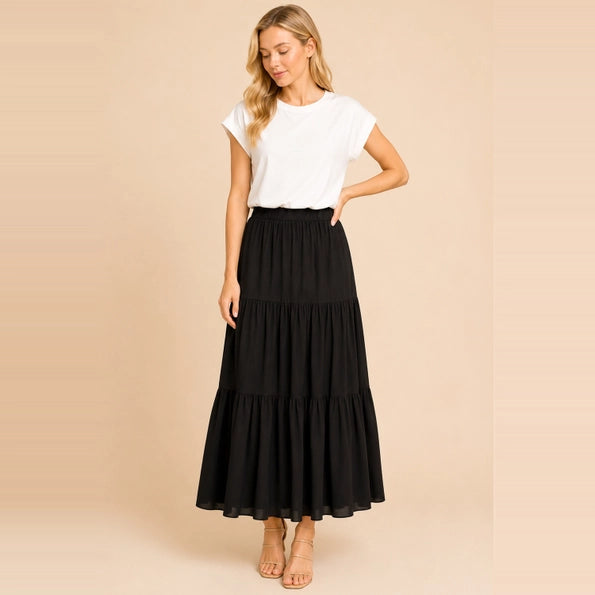 Tami Elastic Waistband Maxi Skirt
