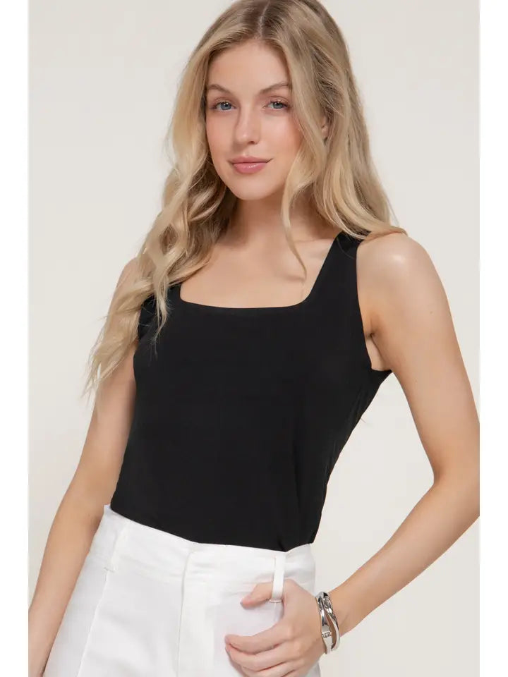 Fran Double Layer Square Neck Tank