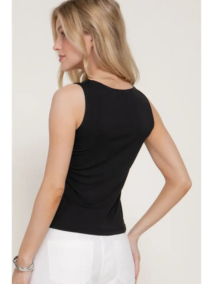 Fran Double Layer Square Neck Tank