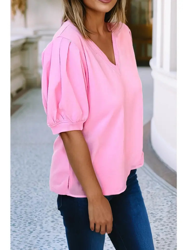 Puff Sleeve Blouse - Bonbon