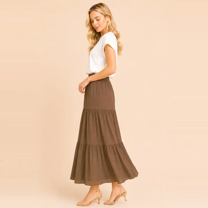 Tami Elastic Waistband Maxi Skirt