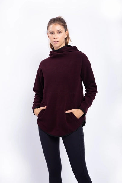 Burgundy Cozy High Neck Pullover