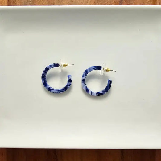 Cam Mini Hoops - Summer Blue