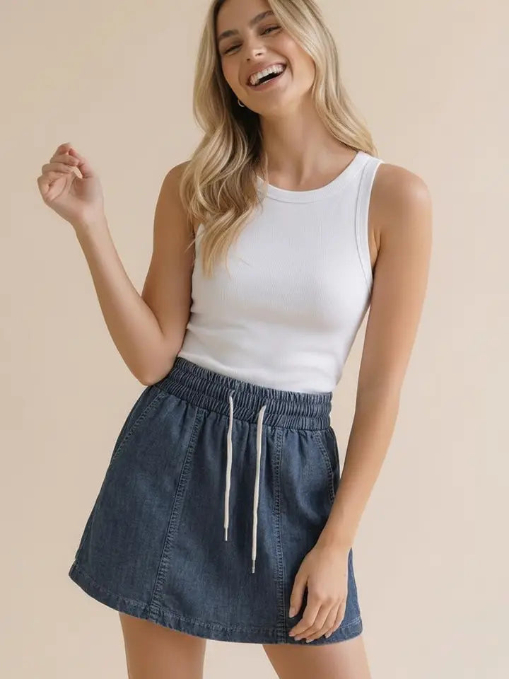 Tammy Chambray Skort