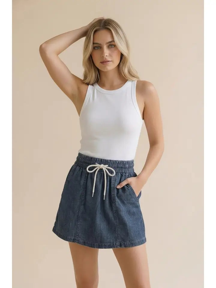 Tammy Chambray Skort