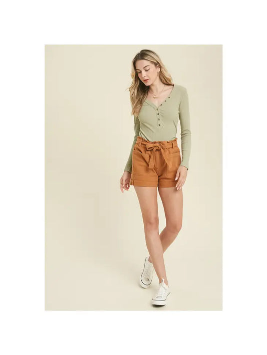 Chasing Sunsets Belted Shorts