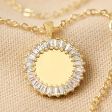 Load image into Gallery viewer, Gold Crystal Pendant Necklace
