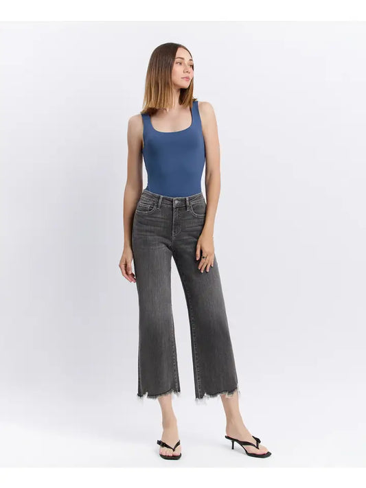 Cure High Rise Crop Wide Leg Vervet Jean