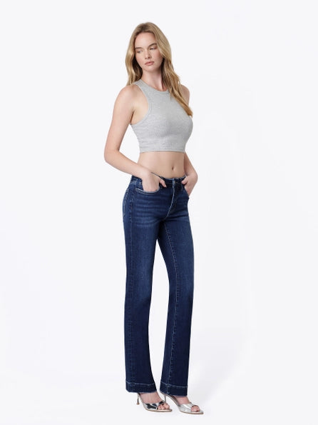 Miranda Mid Rise Dark Wash Bootcut Vervet Jean