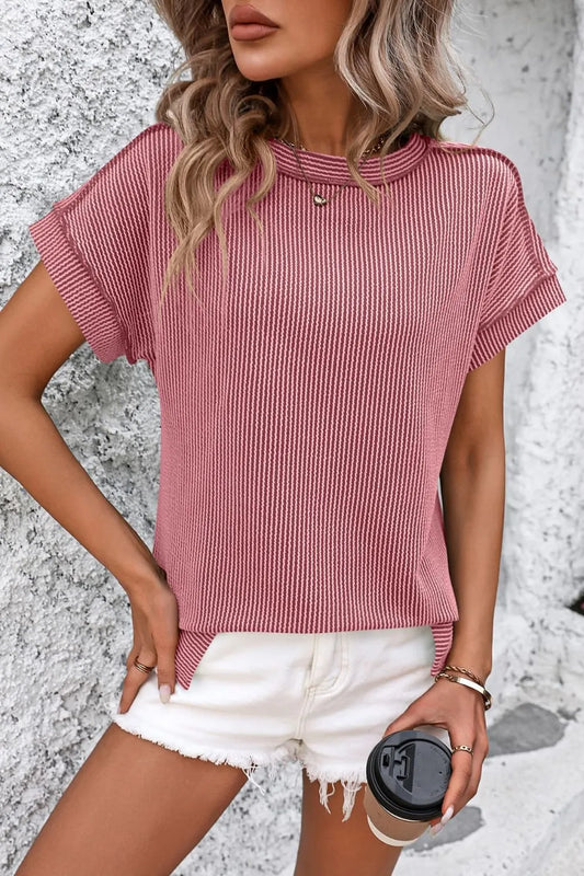 Everyday Essential Round Neck Textured Top