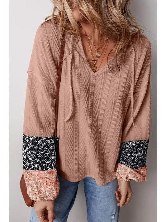 Ellen Textured Blouse - Dusty Pink