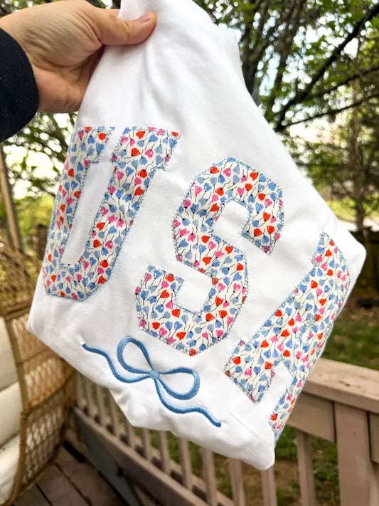 USA Floral Tee