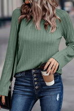 Load image into Gallery viewer, Green Ribbed Knit Long Sleeve
