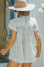 Load image into Gallery viewer, Green Spotted Ruffle Top
