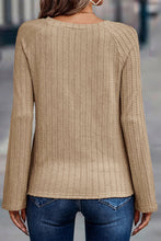 Load image into Gallery viewer, Khaki Ribbed Knit Long Sleeve - Curvy
