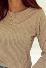 Load image into Gallery viewer, Khaki Ribbed Knit Long Sleeve
