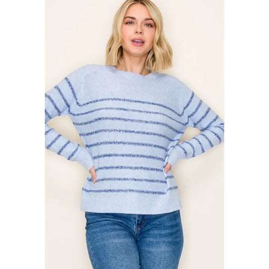 Let It Snow Sweater - Light Blue
