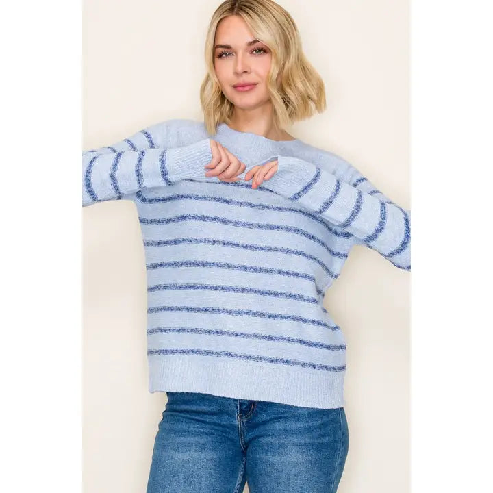 Let It Snow Sweater - Light Blue