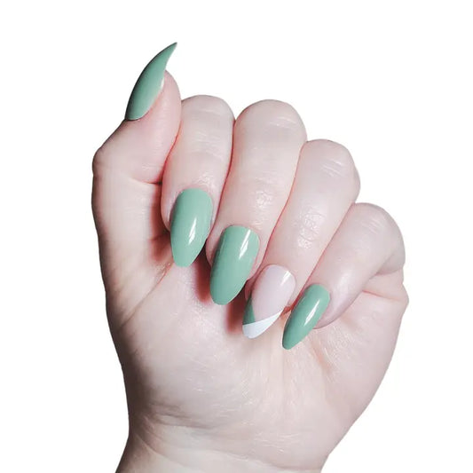 Light Sage Green Press On Nails