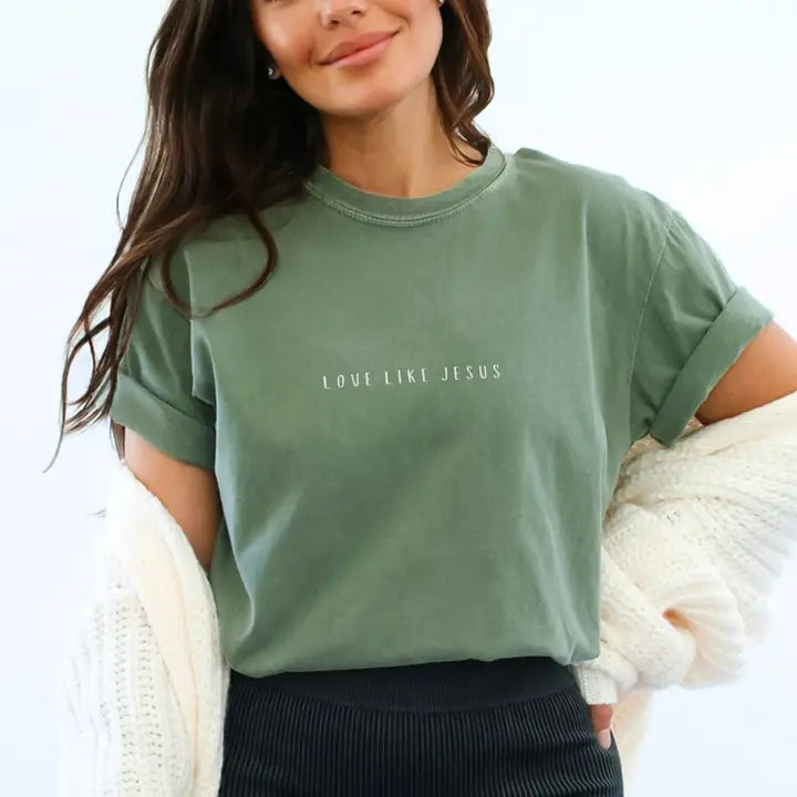 Love Like Jesus Embroidered Tee