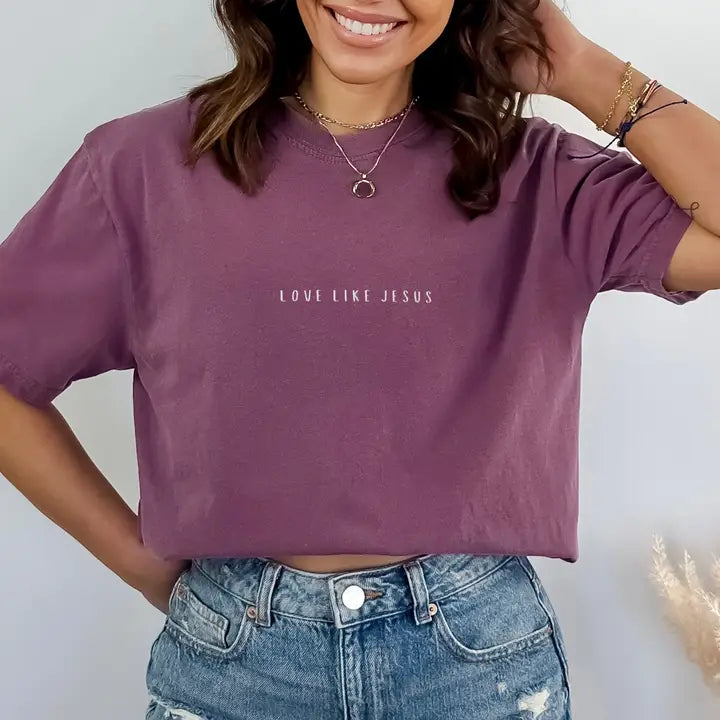 Love Like Jesus Embroidered Tee