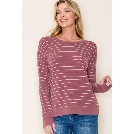 Marty Striped Knit Top