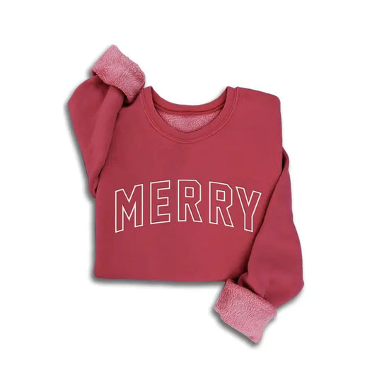 Merry Crewneck - Scarlet Red