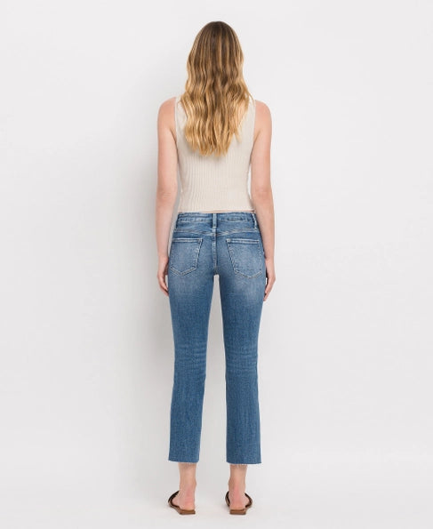 Carlene In Paris Mid Rise Slim Straight Vervet Jean