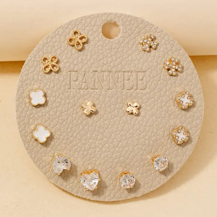 Mixed Stud Earring Set