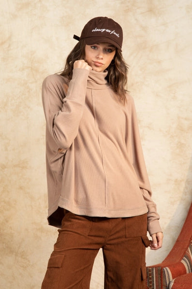 Kelsey Dolman Sleeve Oversized Tunic Top