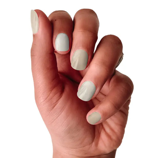 Neutral Beige Solid Nail Set