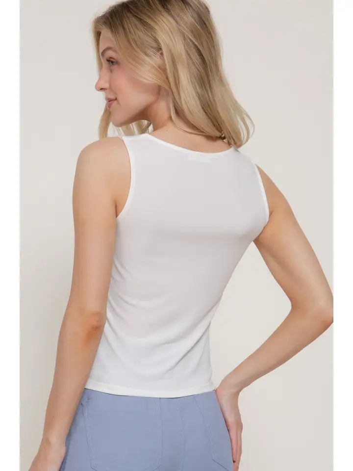Fran Double Layer Square Neck Tank