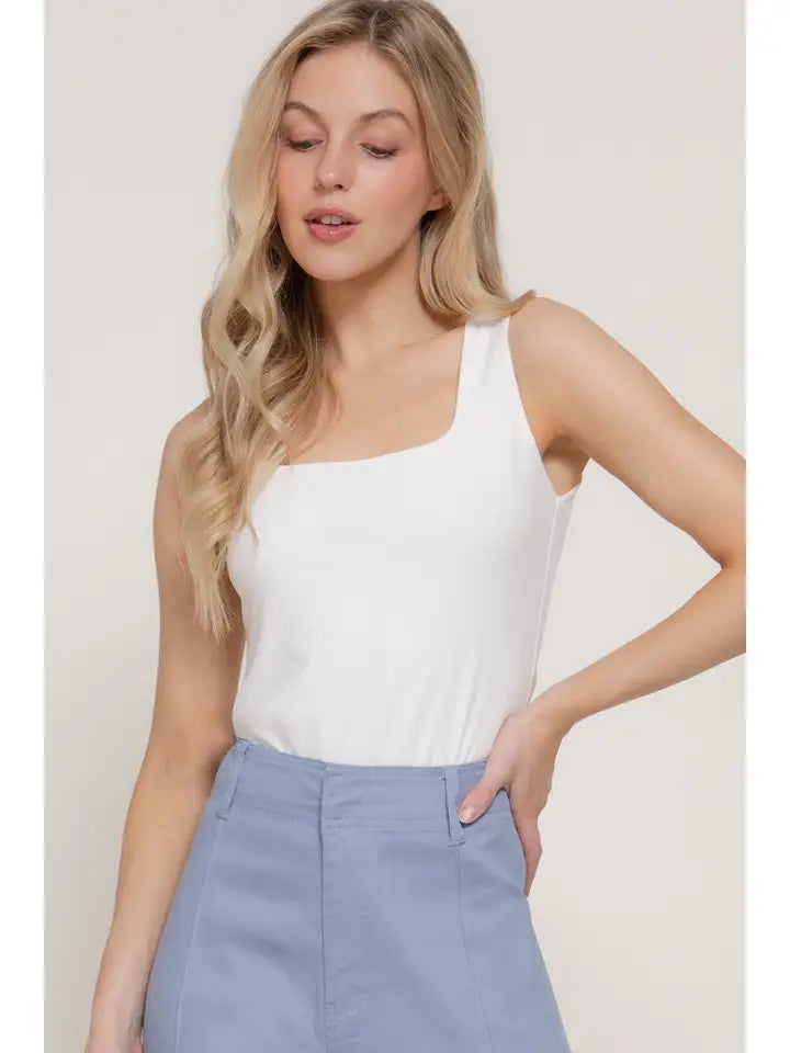 Fran Double Layer Square Neck Tank
