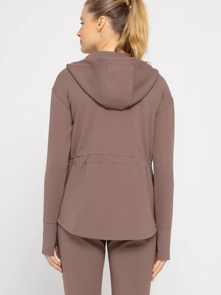 On The Go Hooded Jacket - Deep Taupe