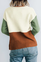 Load image into Gallery viewer, Parchment Color Block Sweater
