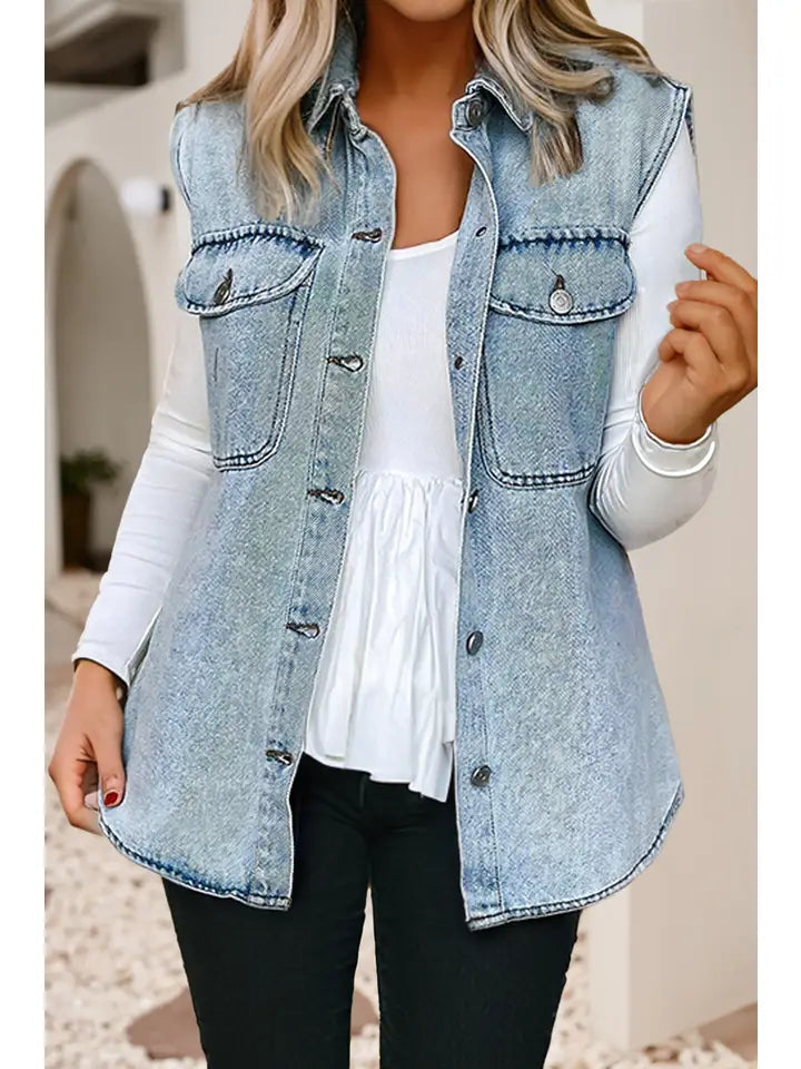 Party Vibes Denim Vest