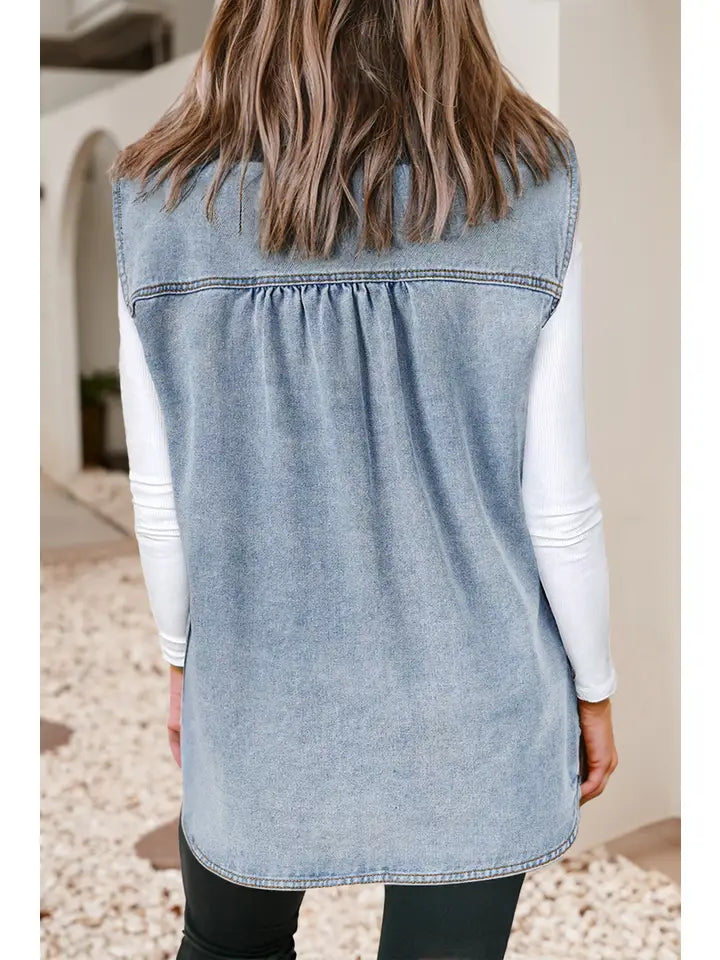 Party Vibes Denim Vest