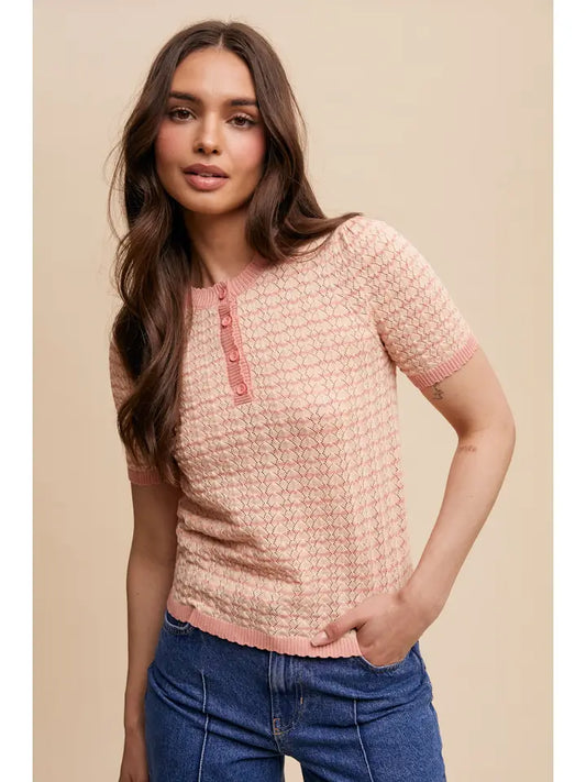 Peach Lightweight Sweater Top