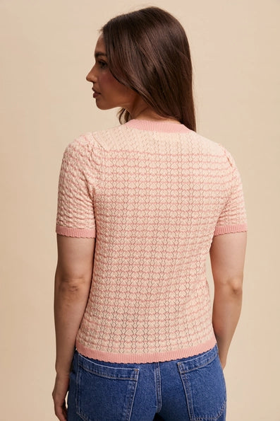 Peach Lightweight Sweater Top