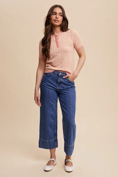 Peach Lightweight Sweater Top