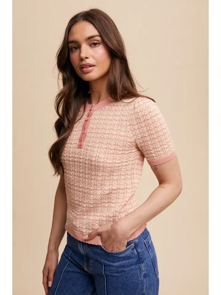Peach Lightweight Sweater Top