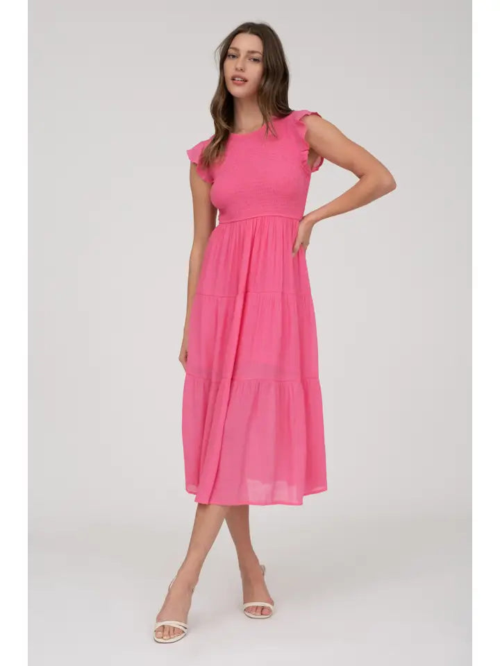 Amber Smocked Midi Dress