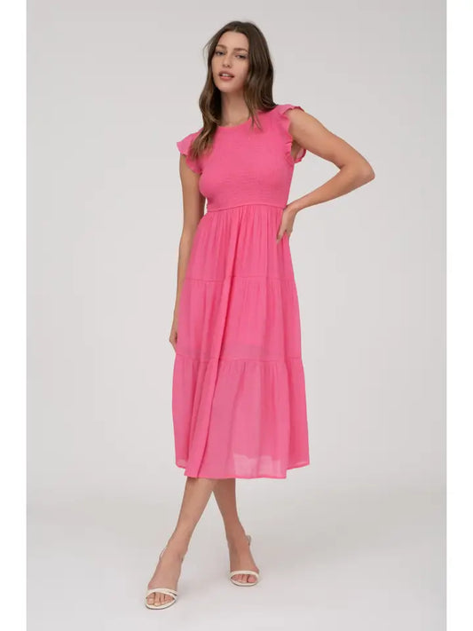 Amber Smocked Midi Dress