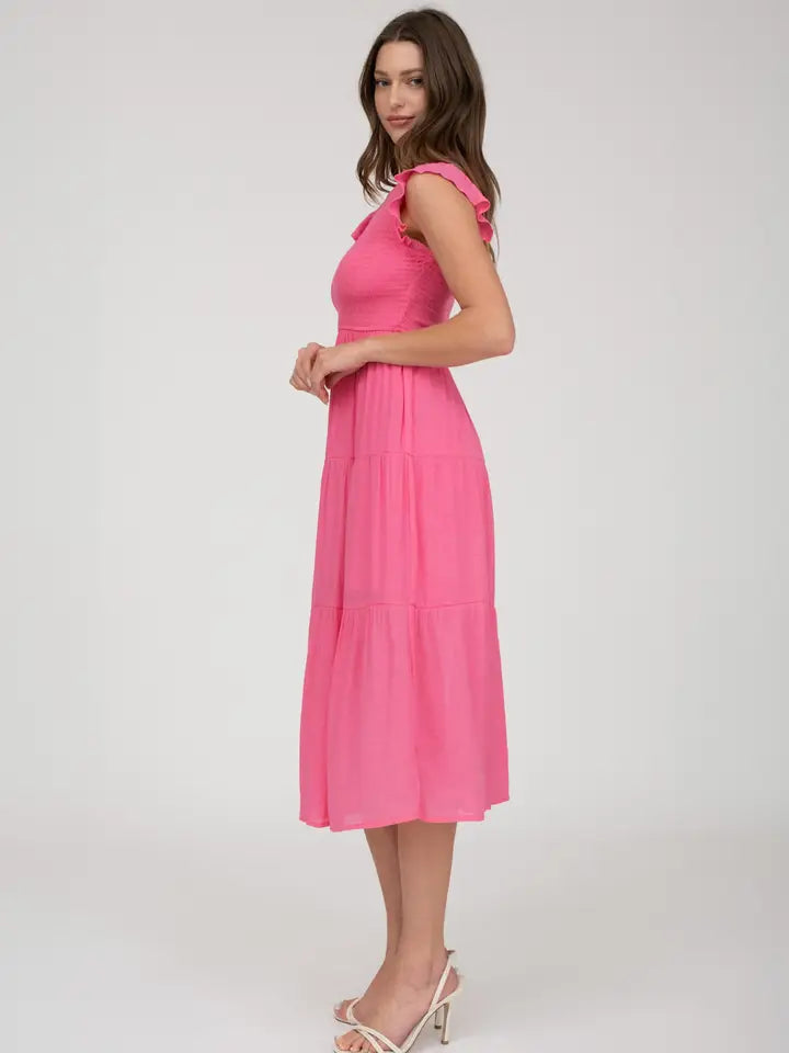 Amber Smocked Midi Dress