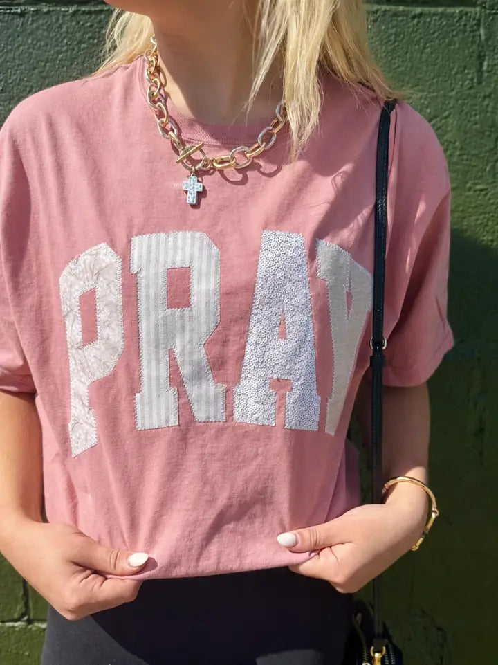 Pray Faith Tee - Mauve