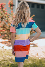 Load image into Gallery viewer, Girl Rainbow T-shirt Dress
